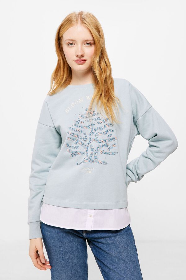 Springfield Sudadera &Aacute;rbol "Bloom with me" azul