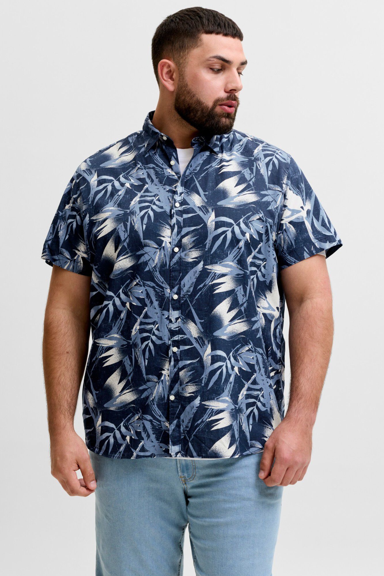 Jack & Jones PLUS Camisa resort estampado tropical