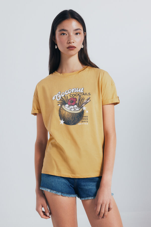 Springfield Camiseta gráfica tropical estampado