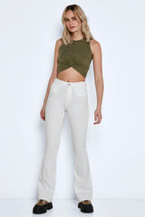 Noisy May Jeans Flare branco