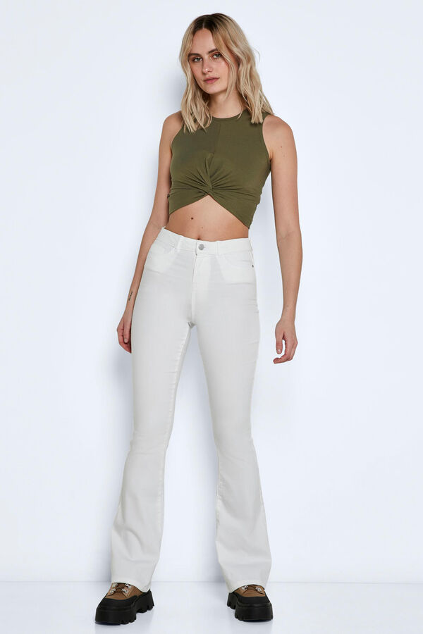 Noisy May Jeans Flare branco