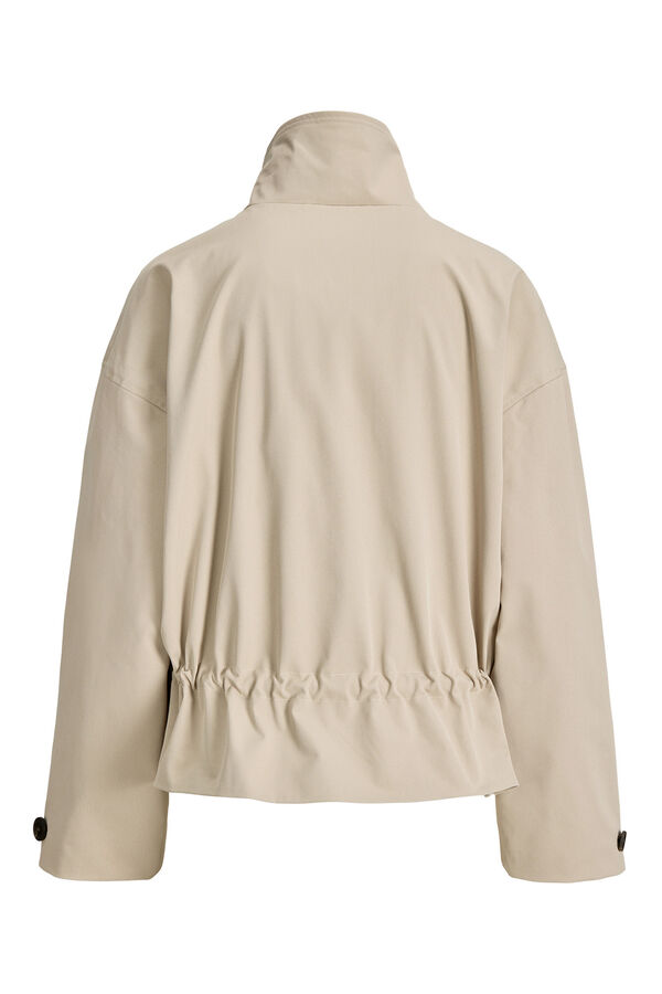 Jack & Jones Casaco curto em tecido liso regular bege