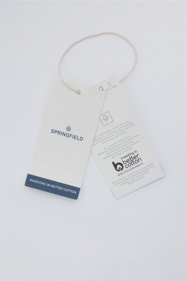 Springfield Jersey "Bonjour" combinado tostado