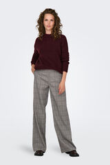 Only Pantal&oacute;n recto de cuadros gris