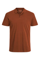 Jack & Jones Camisa polo liso slim fit castanho