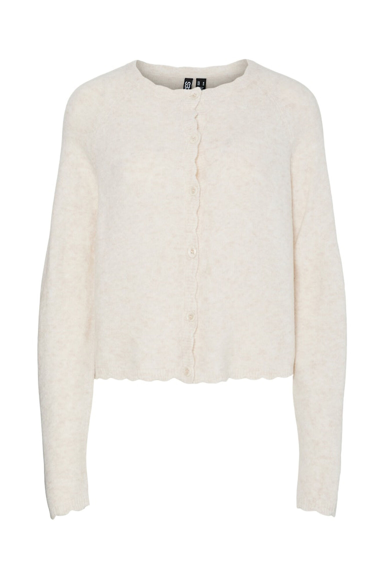 Pieces Cardigan b&aacute;sico de malha fina