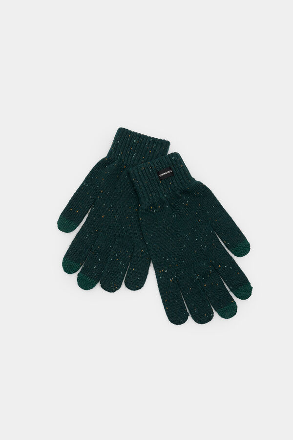 Springfield Luvas de malha Neps verde