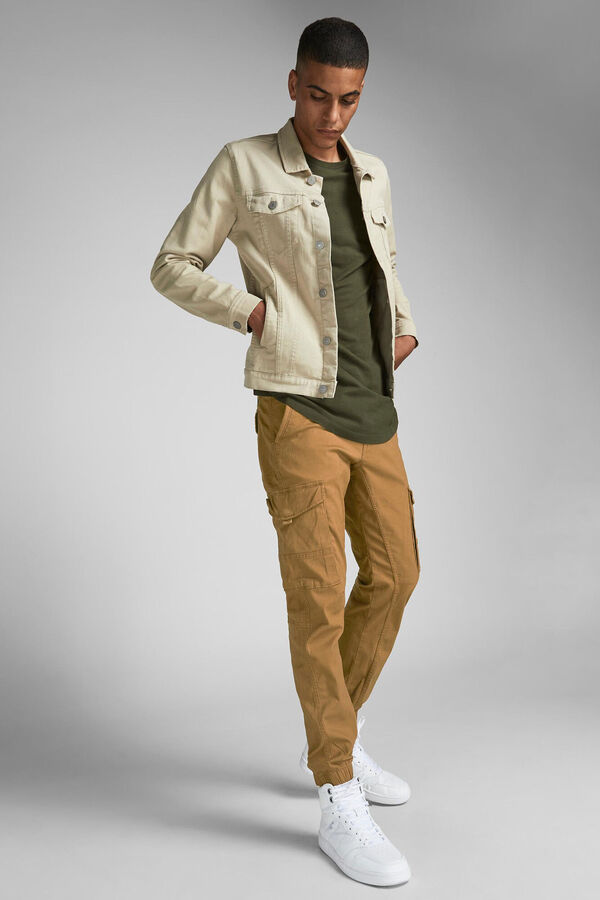 Jack & Jones Pantal&oacute;n cargo slim fit marr&oacute;n