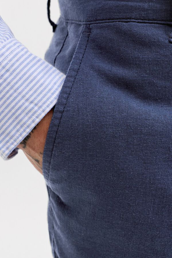 Jack & Jones Bermuda chino regular fit em linho azul