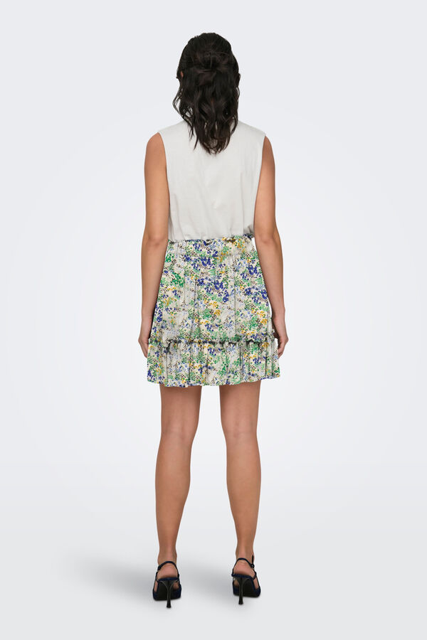 JDY Saia curta folho branco