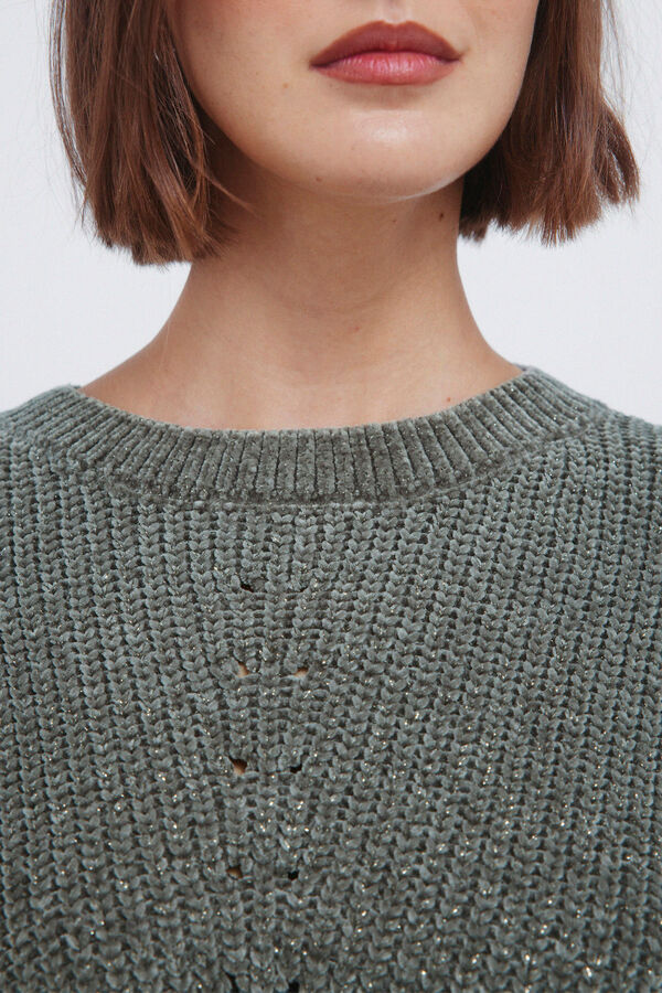 Springfield Jersey chenilla lurex kaki