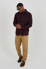 Brave Soul Camisa manga comprida com bolsos vermelho