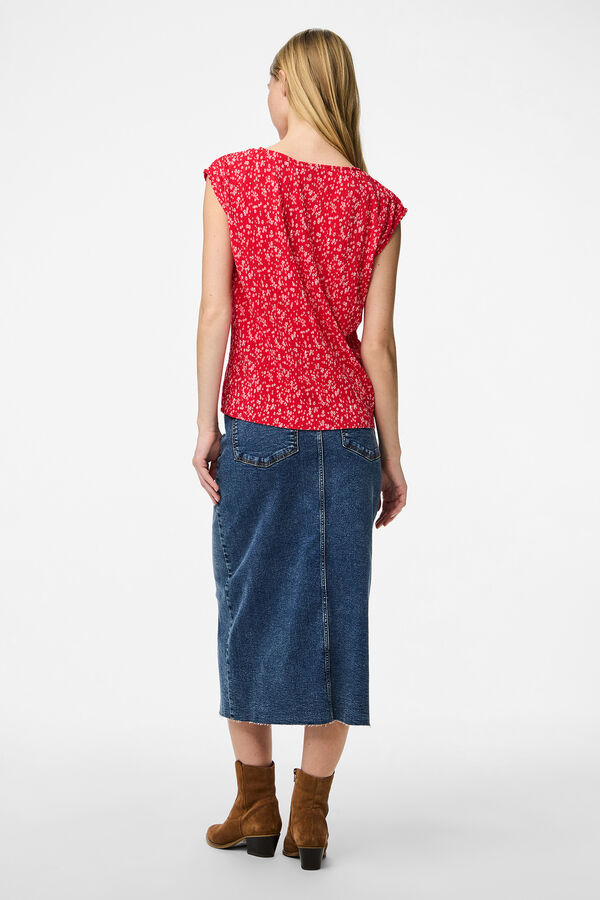 Pieces Topo de flor rosa