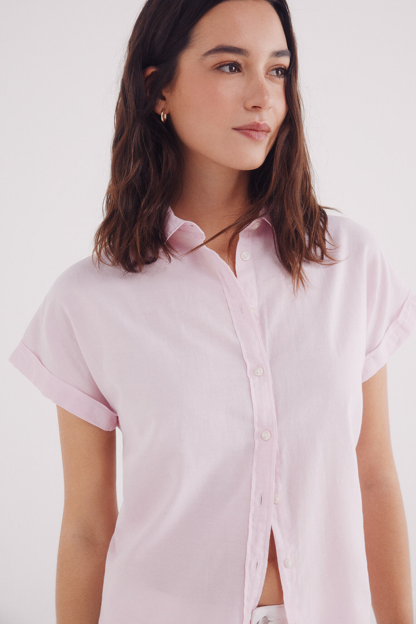 Springfield Camisa oxford leve de manga curta