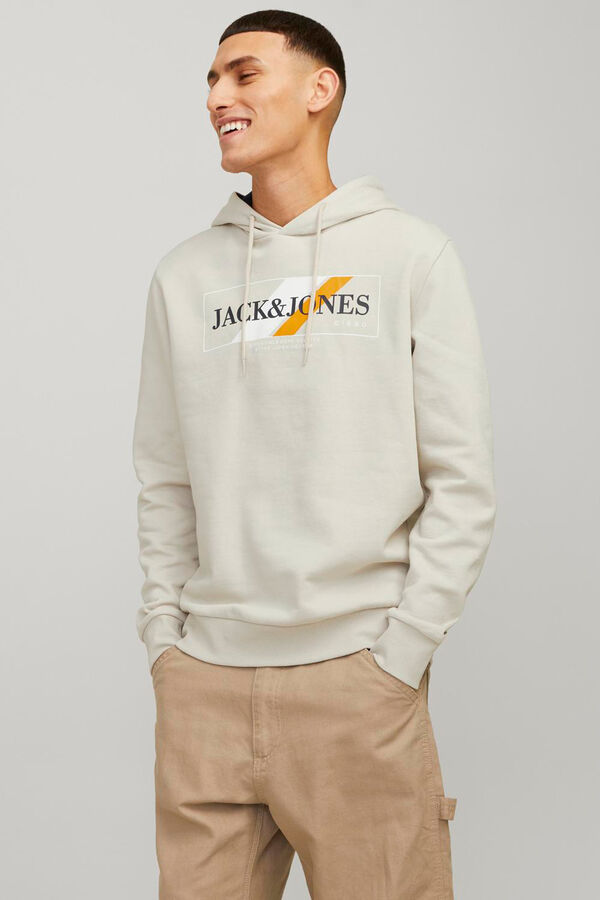 Jack & Jones Sudadera capucha est&aacute;ndar gris