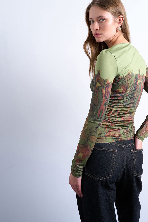 Topshop Top estruturado sem mangas verde