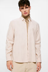 Springfield Camisa pinpoint coderas beige