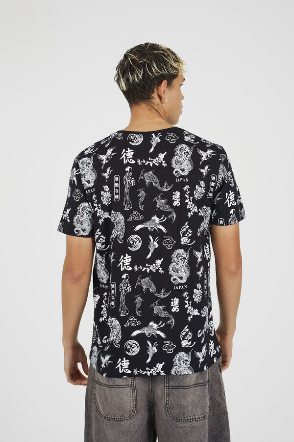 Brave Soul T-shirt estampada com manga curta preto