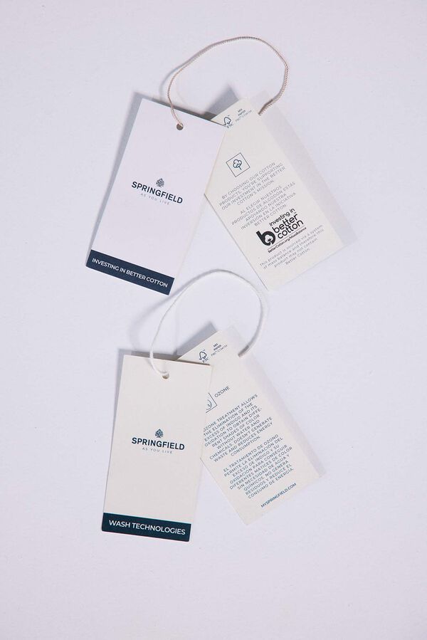 Springfield Vestido denim algod&atilde;o azul