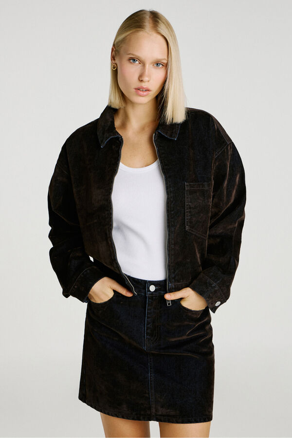 Jack & Jones Cazadora regular fit denim marr&oacute;n