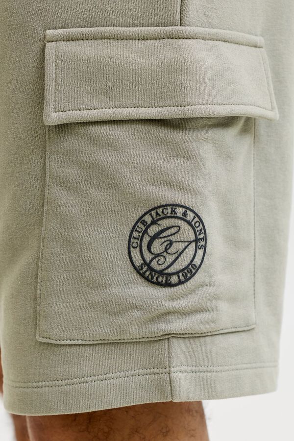 Jack & Jones PLUS Short felpa cargo gris