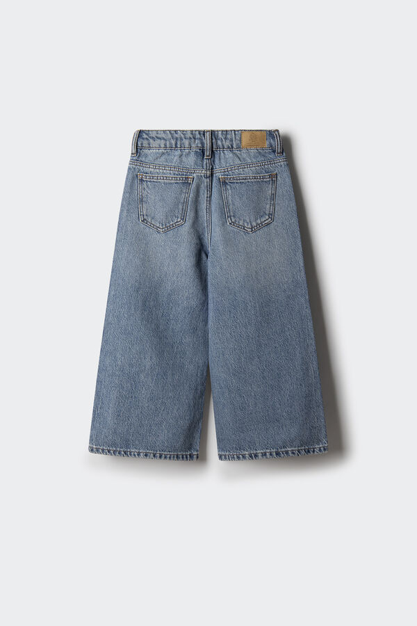 Springfield Kids Pantal&oacute;n denim culotte ni&ntilde;a azul