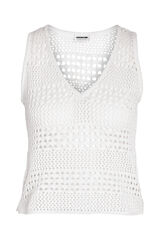 Noisy May Top de crochet branco