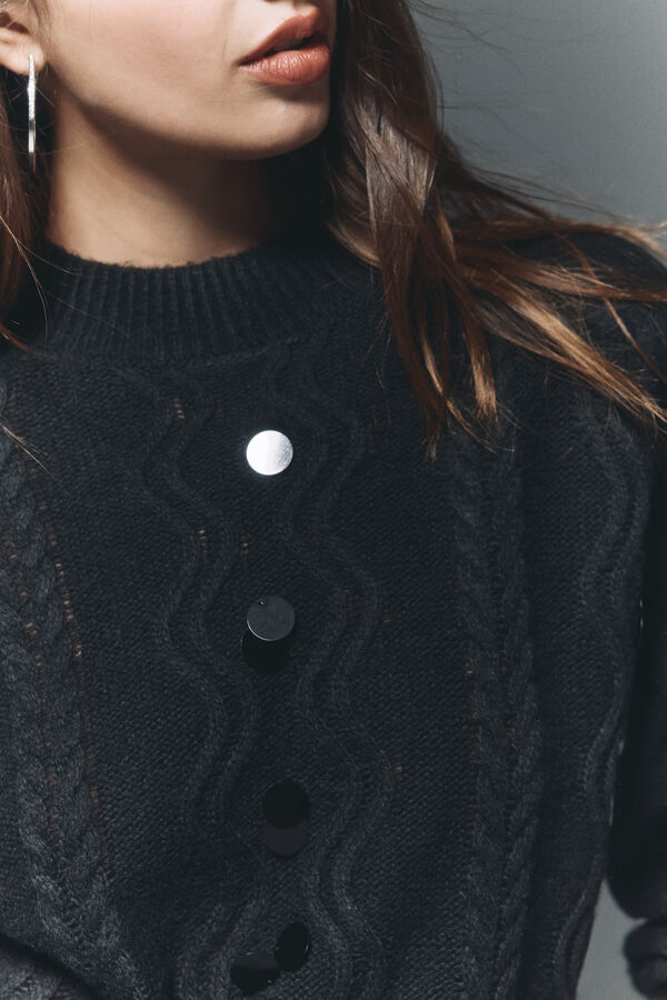 High Spirits Camisola Drape cinzento