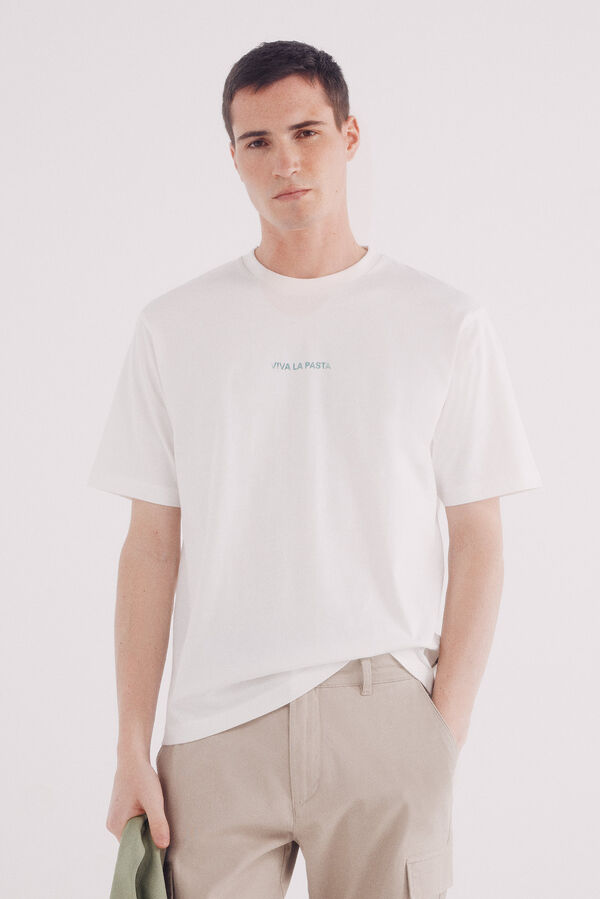 Springfield Camiseta viva la pasta marfil