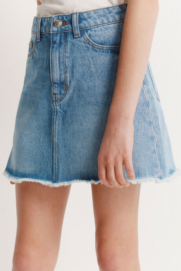 Springfield Kids Saia b&aacute;sica de denim para menina azul