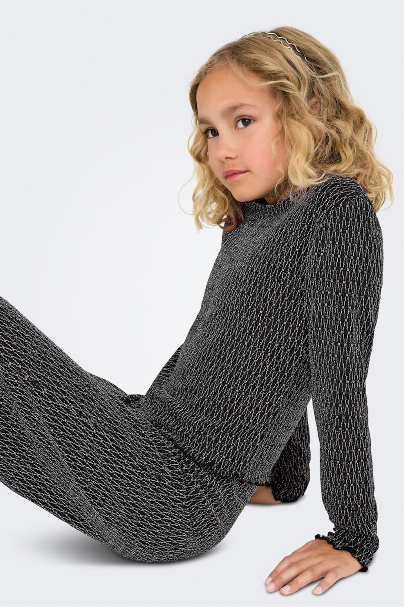 Only Girls Top de efecto brillante