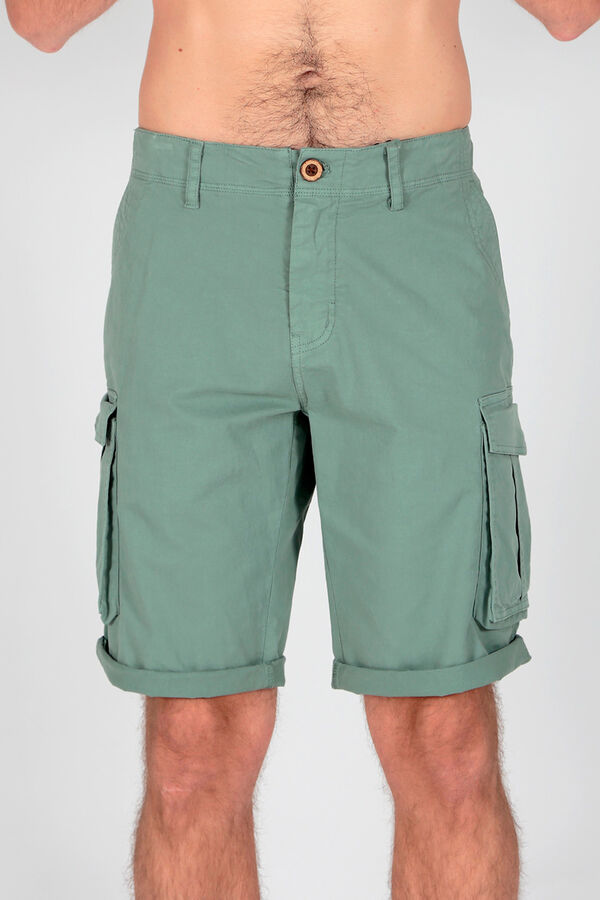 Brave Soul Short cargo con siete bolsillos kaki