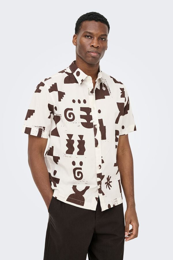 Only & Sons Camisa de manga curta verde