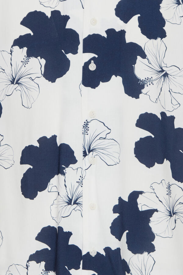 Blend Camisa Manga Curta Estampada azul