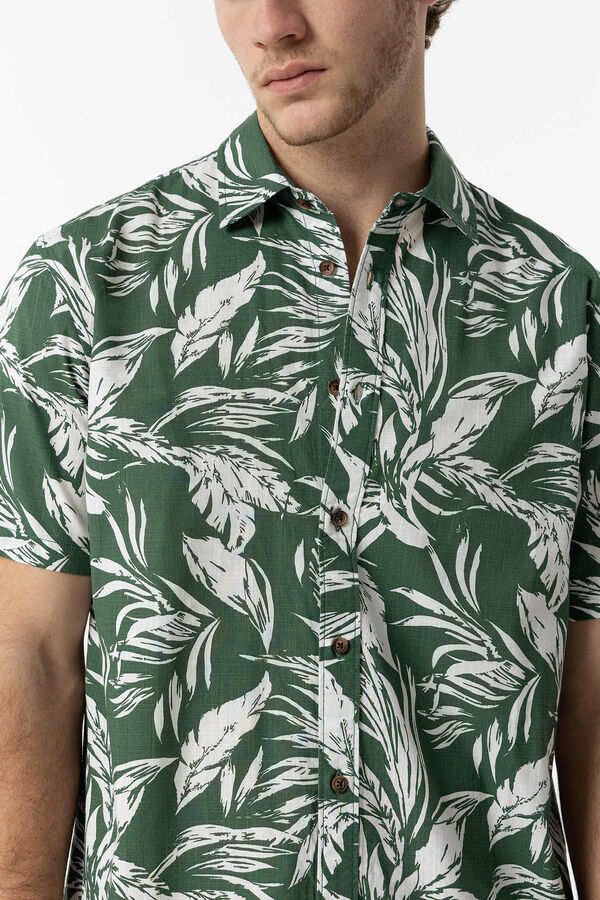 Tiffosi Camisa Regular Fit Estampada verde