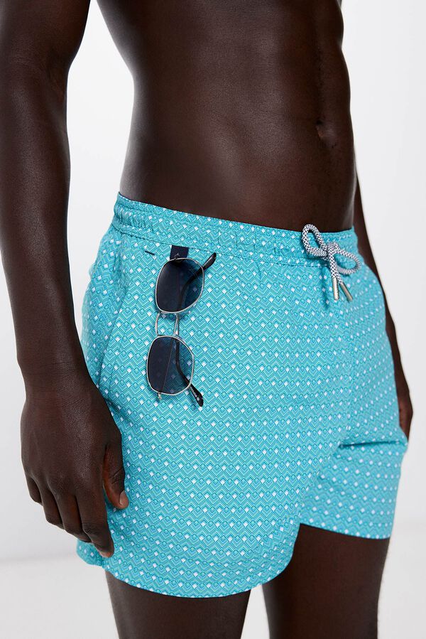 Springfield Ba&ntilde;ador estampado geom&eacute;trico verde