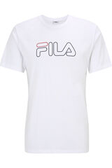 Fila Camiseta masculina de manga curta com gola redonda branco