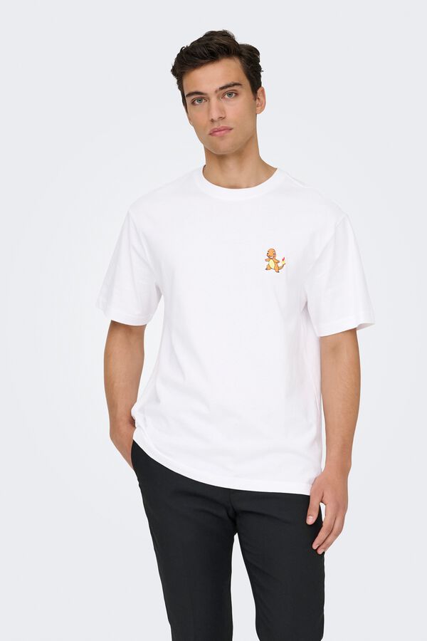 Only & Sons T-shirt manga curta branco