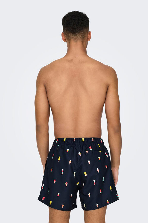 Only & Sons Ba&ntilde;ador estampado azul