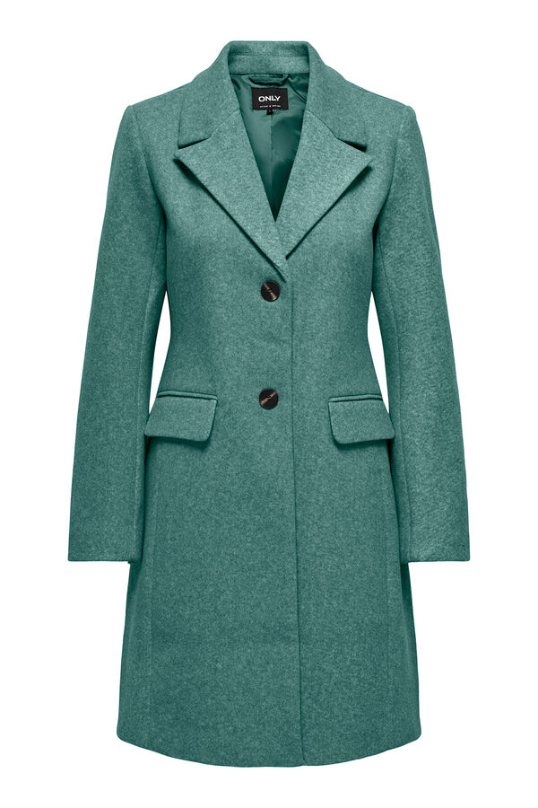 Only Abrigo de pa&ntilde;o verde