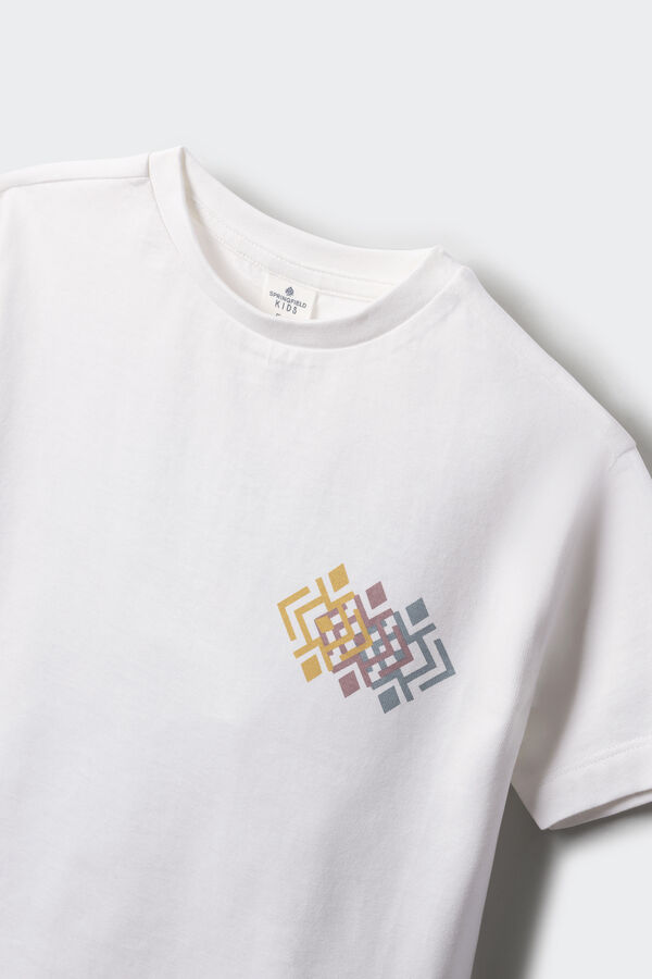 Springfield Kids Camiseta trival ni&ntilde;o marfil