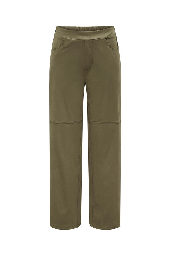 JDY Cal&ccedil;a compridas de camur&ccedil;a cru