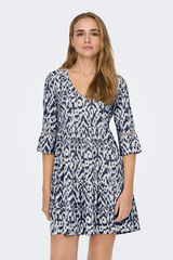 JDY Vestido curto decote em V renda cinzento