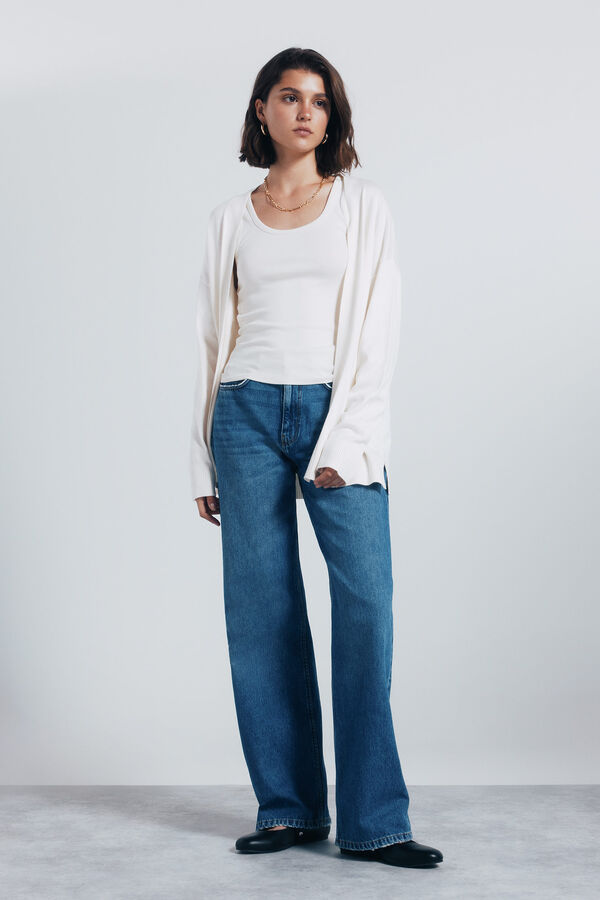 Springfield Cardigan leve aberto vison