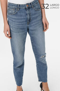 Springfield Jeans de corte Mom fit 5 bolsos mix azul