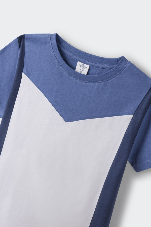 Springfield Kids Camiseta color block ni&ntilde;o estampado