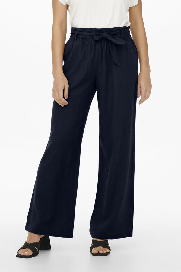 JDY Pantal&oacute;n largo de lino gris