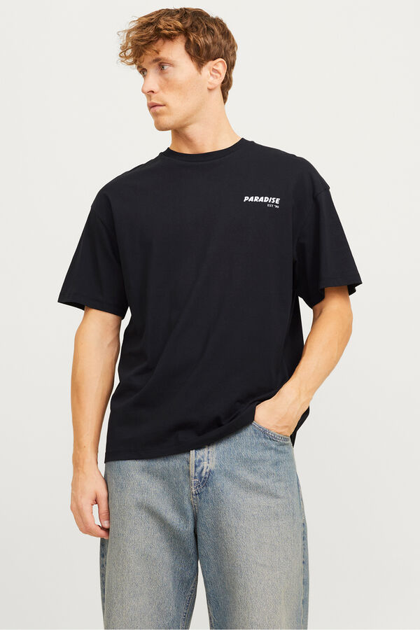 Jack & Jones T-shirt back print preto