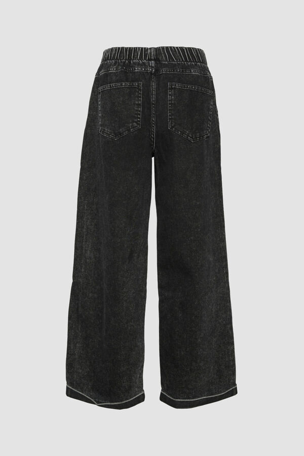 Springfield Jeans wide leg preto