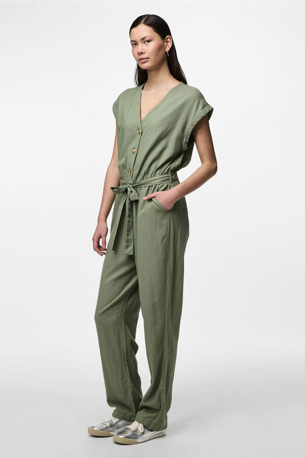 Pieces Mono largo sin mangas. verde